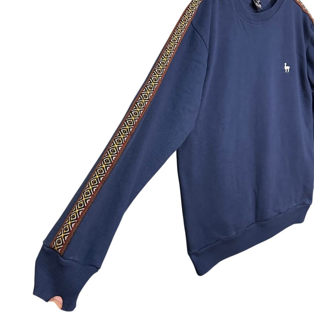 ILLARI SOUVENIRS Crew Neck Sweater POLERA RUMI LACRE Navy Blue Size Large‎ - Picture 10 of 14